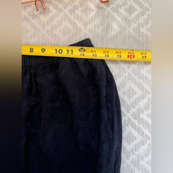 CP Shades Sausalito Women Rayon Paisley Print Pants Black Size Medium - Picture 6 of 8